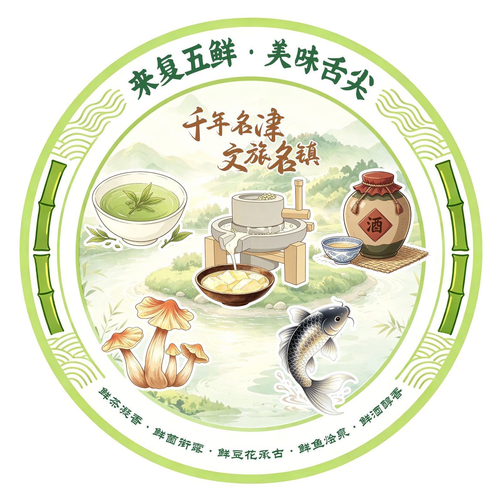 来复镇五鲜宣传logo 1/1